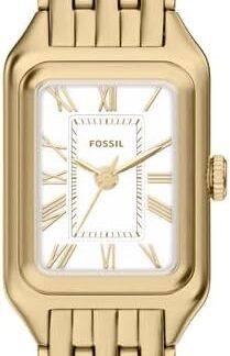 Fossil Raquel ES5467 damski zegarek ze stali nierdzewnej w złotym odcieniu, 18 mm