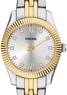 Fossil Scarlette ES5473 damski zegarek ze stali nierdzewnej 20 mm w srebrnym odcieniu