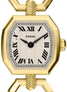 Fossil Harlow ES5483 damski zegarek ze stali nierdzewnej w kolorze złotym 20 mm
