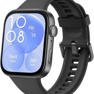 HUAWEI Watch FIT 3, 1,82-calowy ekran AMOLED, ultra cienka konstrukcja, kompleksowe monitorowanie ćwiczeń, kompleksowe zarządzanie zdrowiem, 10-dniowa bateria, kompatybilny z iOS i Androidem, czarny