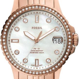 Fossil Damski analogowy zegarek kwarcowy z bransoletką ze stali nierdzewnej ES4995, różowe złoto, ES4995