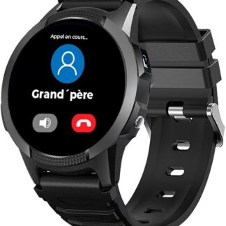 SaveFamily Slim 4G – Smartwatch dla dzieci: wideorozmowy, GPS, dzwonienie, czat, SOS, stoper, krokomierz, wodoodporny IP67, nowoczesny i dyskretny design (czarny)