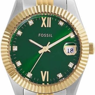Fossil Scarlette Zegarek dla kobiet, mechanizm kwarcowy z paskiem ze stali nierdzewnej lub skóry