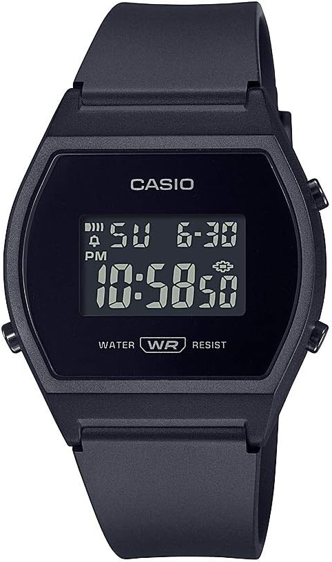 Casio Zegarek sportowy LW-204-1BCF, Czarny, pasek