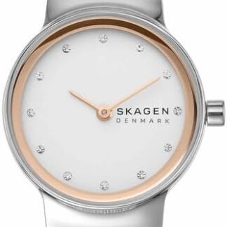Skagen zegarek Freja Lille dla kobiet, kwarcowy mechanizm dwukierunkowy z paskiem ze stali szlachetnej lub skóry