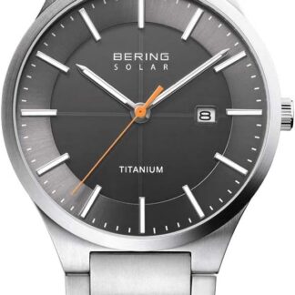 BERING Zegarek męski z mechanizmem solarnym – kolekcja Solar z tytanem i szkłem szafirowym 15239-XXX