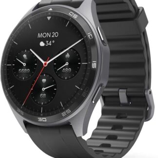 Hama Smartwatch 7010 (1,43" ekran AMOLED, GPS: GLONASS/GALILEO/BEIDOU, wodoodporność IP68/3 ATM, tętno, SpO2, fazy snu, 110 trybów sportowych, powiadomienia, Apple Health/Google Fit) czarny
