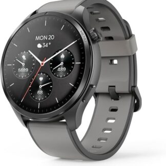 Hama Smartwatch 9000 (pamięć muzyki, kolorowy wyświetlacz AMOLED 1,43" szkło panda, GPS, funkcja telefonu, wodoszczelny, WhatsApp, asystent głosowy, monitor snu, 110 trybów sportowych, krokomierz)