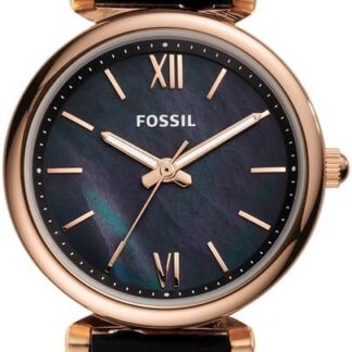 Fossil Carlie Mini Zegarek damski, mechanizm kwarcowy z paskiem ze stali szlachetnej lub skóry