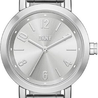DKNY Damski analogowy zegarek kwarcowy z paskiem ze stali nierdzewnej NY6695, Srebrny