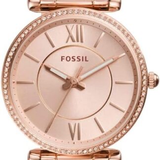 Fossil Carlie Zegarek damski, mechanizm kwarcowy z paskiem ze stali nierdzewnej lub skóry
