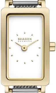 Skagen damski zegarek Hagen, kwarcowy dwukierunkowy mechanizm z paskiem ze stali szlachetnej lub skóry