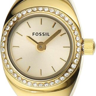 Fossil damski zegarek Ring, kwarcowy mechanizm dwukierunkowy z paskiem ze stali szlachetnej