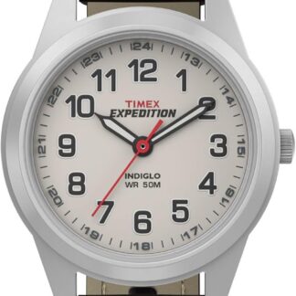 Timex Damski zegarek kwarcowy z datą, klasyczny zegarek ze skórzanym paskiem