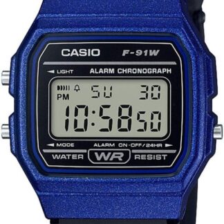Casio Zegarek unisex z żywicy/szkła akrylowego z wyświetlaczem daty i światłem LED - wodoodporność i alarm
