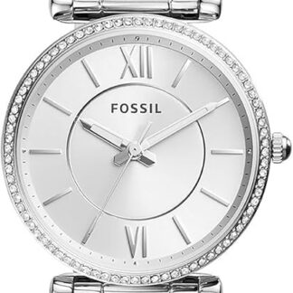 Fossil CARLIE ES4341 Zegarek Damski Kwarcowy, Ø 35 mm, Srebrny
