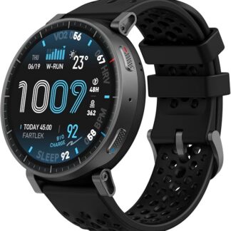 Amazfit Active Max 48mm Smartwatch 1,5" AMOLED, 25 dni pracy baterii, mapy offline, NFC, GPS, 4GB pamięci, 170+ trybów sportowych, wodoszczelność 5 ATM, monitorowanie pulsu i snu, dla Android & iPhone