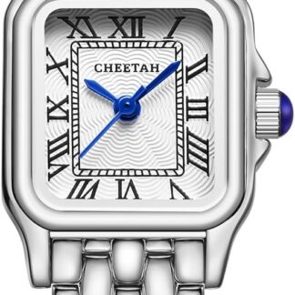 CHEETAH Złote zegarki dla kobiet z małą bransoletką w stylu vintage, prostokątna koperta rzymska tarcza