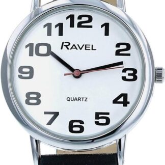 Ravel - Unisex - Zegarek na rękę z dużymi cyframi - Analogowy mechanizm kwarcowy - R0105