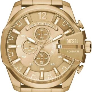 Diesel Mega Chief zegarek dla mężczyzn, mechanizm chronografu z paskiem ze stali nierdzewnej