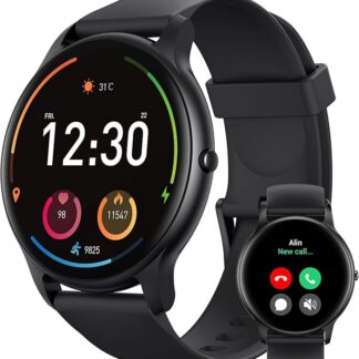 Parsonver Inteligentny zegarek dla mężczyzn i kobiet z połączeniami Bluetooth, sportowy zegarek ze 100+ sportami, wodoodporność IP68, monitorowanie snu, tętno, krokomierz, smartwatch do systemu