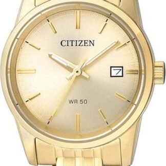 CITIZEN Zegarek kwarcowy zegarek damski EU6002-51P, złoto, bransoletka | kwarc | szkło kryształowe | wodoszczelność 5 bar | 2 lata rezerwy mocy | data | pasek ze stali nierdzewnej