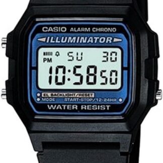 Casio Kobiety Retro Vintage Zegarek, Czarny/Niebieski, 39 mm