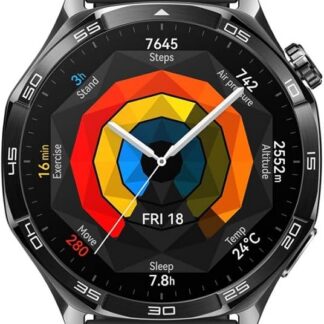 HUAWEI WATCH GT 5 46 mm Smartwatch, ostre krawędzie, zupełnie nowe sporty biegowe i rowerowe, śledzenie zdrowia, żywotność baterii do 14 dni, kompatybilny z iOS i Android, czarny