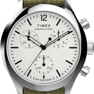Timex Men's Weekender New England Chronograph 40mm Eco-Conscious Fabric Strap Watch