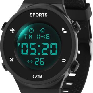 OFFCUP Męski zegarek cyfrowy, męski wodoodporny zegarek sportowy 5ATM, plastikowy pasek, męskie zegarki z podświetleniem EL, stoper, odporny na wstrząsy data, zegarki na rękę dla mężczyzn, chłopców