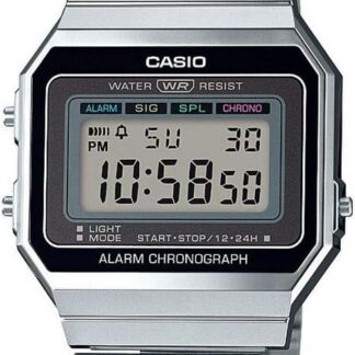 Zegarek retro Casio A700WE-1AEF Unisex srebrny chronometr
