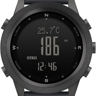 NORTH EDGE APACHE-46 Męskie Cyfrowe Zegarki Sportowe Wojskowe Kompas Temperatury Kroki Tracker Sportowe Zegarki Survival Tactical, Czarny silikon, silicio, pasek