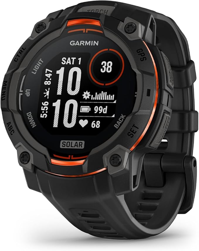 Instinct 3 GPS 45mm Smartwatch, Solar, Black