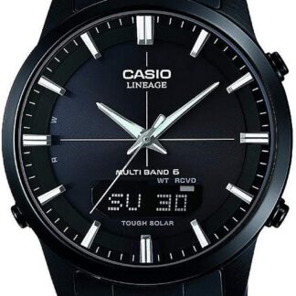 Casio męski zegarek na rękę, solarny i radiowy, szkło szafirowe, masywna obudowa ze stali nierdzewnej i bransoletka