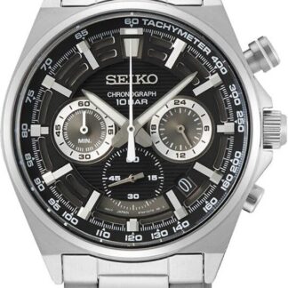Seiko Zegarek męski kwarcowy stal szlachetna z paskiem tekstylnym SSB403P1