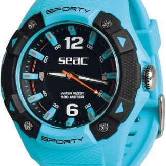 Seac Unisex Adult Sporty zegarek na rękę z gumową taśmą, wodoszczelny 100 m