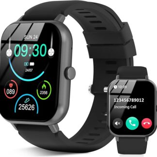 flintronic Smartwatch dla kobiet i mężczyzn, z funkcją telefonu, 1,83-calowy smartwatch z funkcją fitness, 113+ trybów sportowych, licznik kroków, tętno, monitorowanie snu SpO2