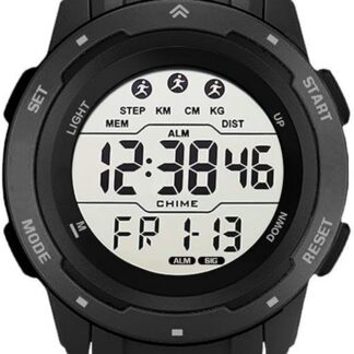 Cyfrowy Zegarek Sportowy, Wodoodporny Zegarek 50M ze Stoperem Minutnik Funkcja Alarmu Podświetlenie LED Cyfrowy Zegarek na rękę Elektroniczny Zegarek dla Mężczyzn Kobiety Dzieci (Czarny)