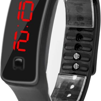Naroote Zegarek cyfrowy LED dla kobiet, silikonowy pasek sportowy zegarek cyfrowy 12-godzinna tarcza elektroniczny zegarek na rękę zegarek dla mężczyzn kobiet nastolatków studentów