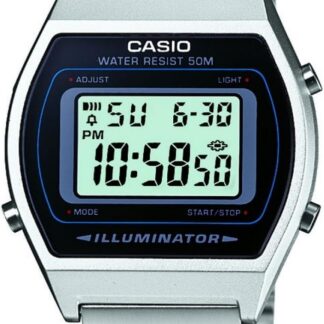 Casio Retro Unisex cyfrowy zegarek B640WB z bransoletką ze stali nierdzewnej