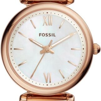 Fossil Carlie damski zegarek z masy perłowej ze stali nierdzewnej - ES4433, bransoletka