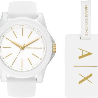 Armani Exchange Zegarek dla kobiet, mechanizm kwarcowy i rozmiar koperty 40 mm z paskiem ze stali nierdzewnej, skóry lub silikonu