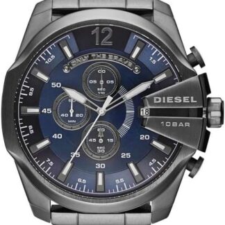 Diesel Mega Chief zegarek dla mężczyzn, mechanizm chronografu z paskiem ze stali nierdzewnej