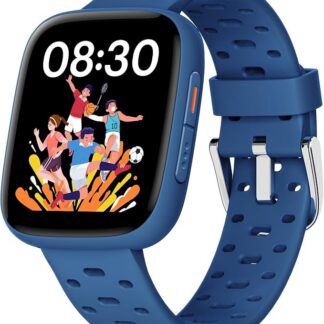 BIGGERFIVE Zegarek dla Dzieci Bez Konieczności Telefonu, 1,8" AMOLED Inteligentny Zegarek Fitness z Krokomierzem, Monitorem Tętna, Monitorem Snu, 30m Wodoodporny, Licznik Kroków, Gry Logiczne, 100+