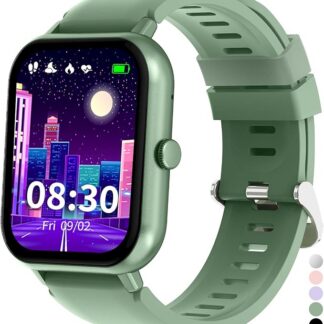 Smartwatch dla dzieci chłopców i dziewczynek, zegarek dziecięcy, pomiar tętna, snu, krokomierz, budzik, sport, gra, wodoszczelność IP68, Fitness Tracker dla dzieci, zegarek dla nastolatków