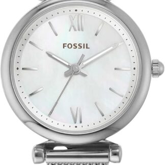 FOSSIL Carlie Mini zegarek dla kobiet, mechanizm kwarcowy z paskiem ze stali nierdzewnej lub skórzanym