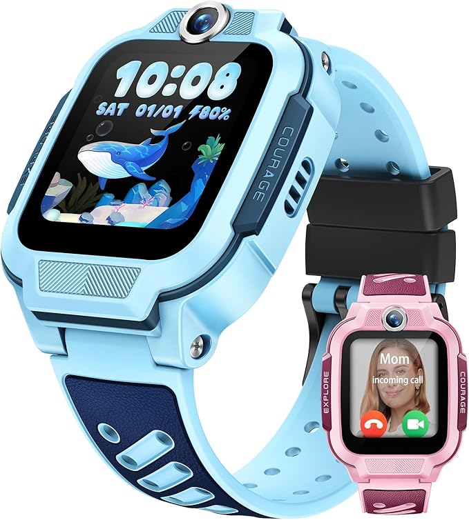 imoo Z3 Smartwatch dla Dzieci, 4G Wideo i Nawigacja GPS na Czas Rzeczywisty, HD 1.5″ Wodoodporny do 20m, Pamięć 8GB, Kontrola Rodzicielska i Ochrona Bezpieczeństwa z zestawem akcesoriów(Niebieski)