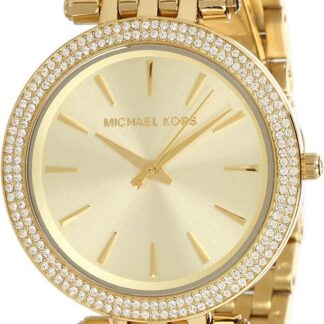 Michael Kors damski zegarek Darci, kwarcowy mechanizm trzywskazówkowy w kolorze złotym z paskiem ze stali szlachetnej