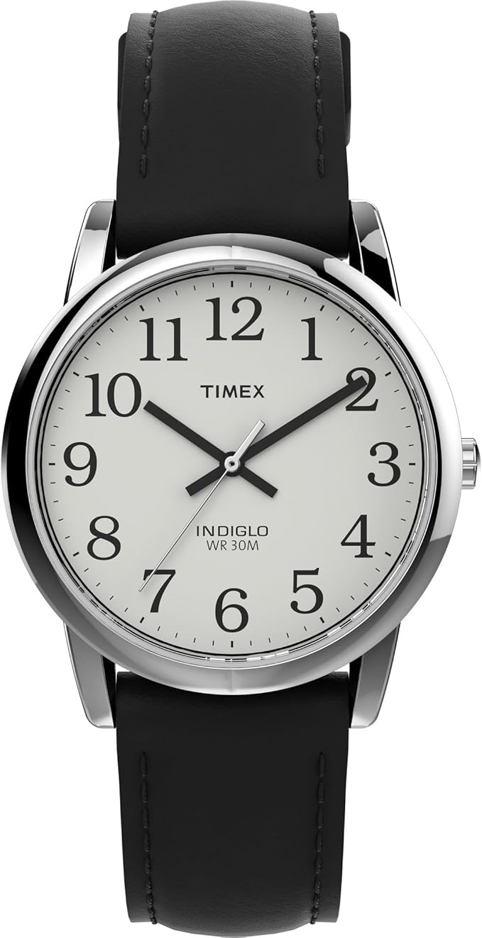 Timex Men's Easy Reader 35mm Date Window Leather Strap Watch