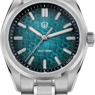 watchdives VH31 Ciągły sekundowy zegarek kwarcowy, oryginalny design WD0003 WD0003B Dial Aventurine zegarki dla mężczyzn 36 mm szkło szafirowe luksusowy zegarek na rękę 100 m wodoodporna oprawka dla